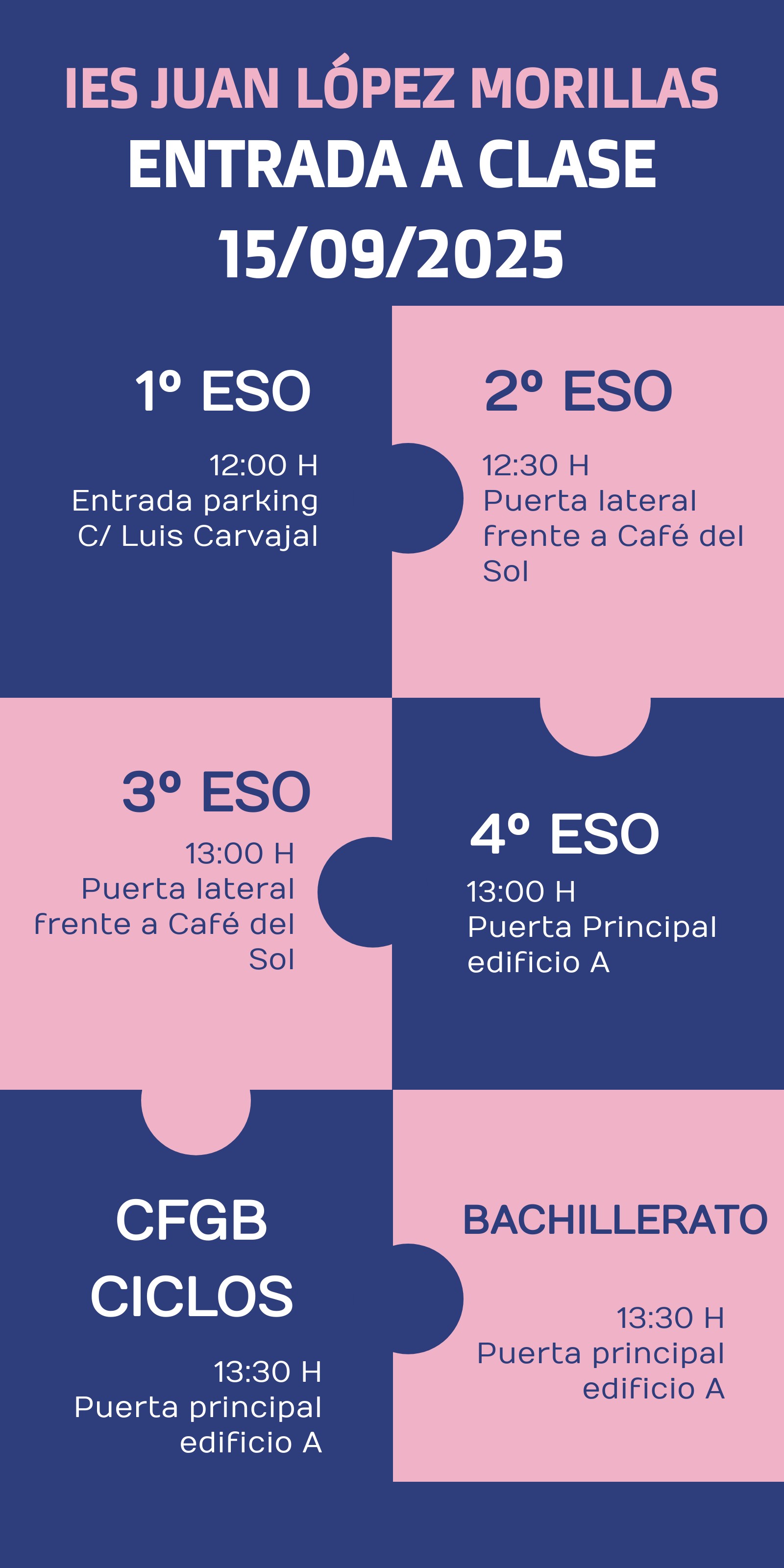 Horario de acogida curso 2025/2026